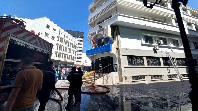 اندلاع حريق بمقر صندوق التامين على المرض بجون جوراس