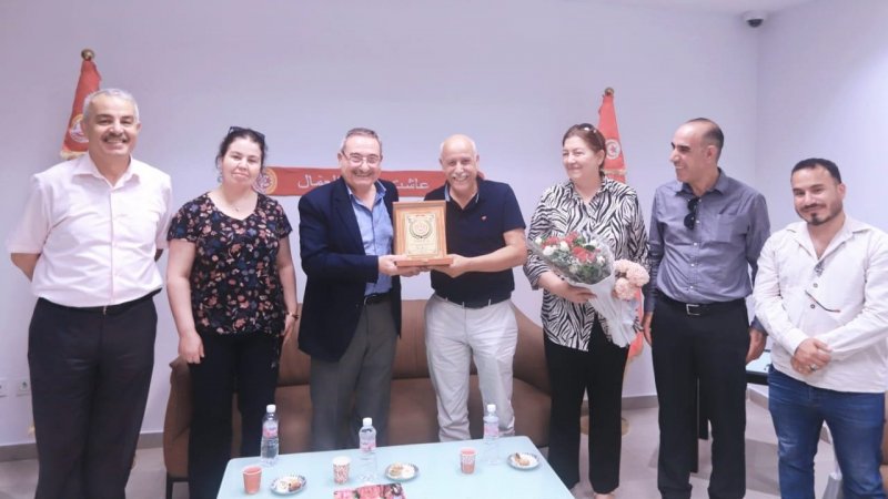 وفد من الجبهة الديمقراطية لتحرير فلسطين في زيارة للإتحاد : تفعيل الدعم الشعبي للقضية والمرور إلى خيارات ومواقف قوية توقف حرب الابادة