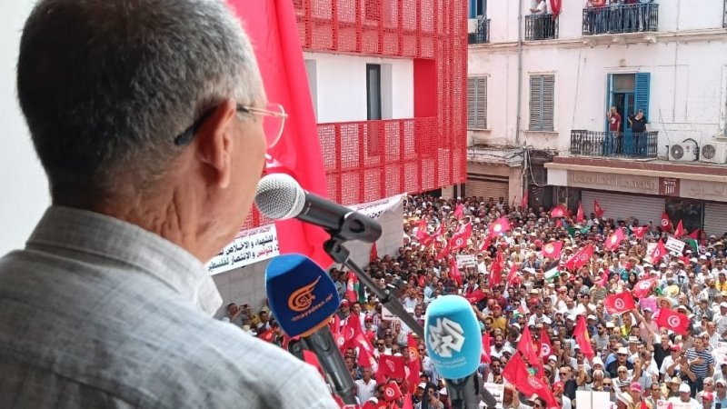 كلمة الأخ نورالدين الطبوبي الأمين العام للاتحاد العام التونسي للشغل في التجمّع العمّالي الوطني اليوم الخميس
