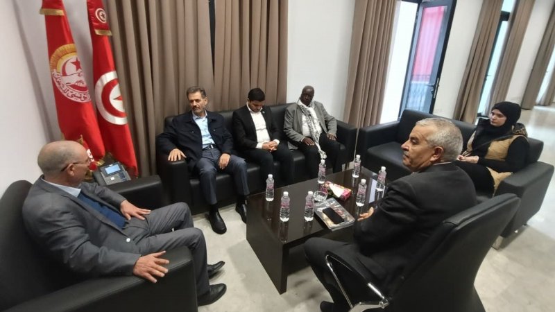 الأمين العام يستقبل الفصائل الفلسطينية للمقاومة وتأكيد على دعم القضية دوليا