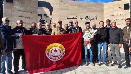 الاتحاد الجهوي للشغل ببن عروس يحيي ذكرى اغتيال الزعيم فرحات حشاد